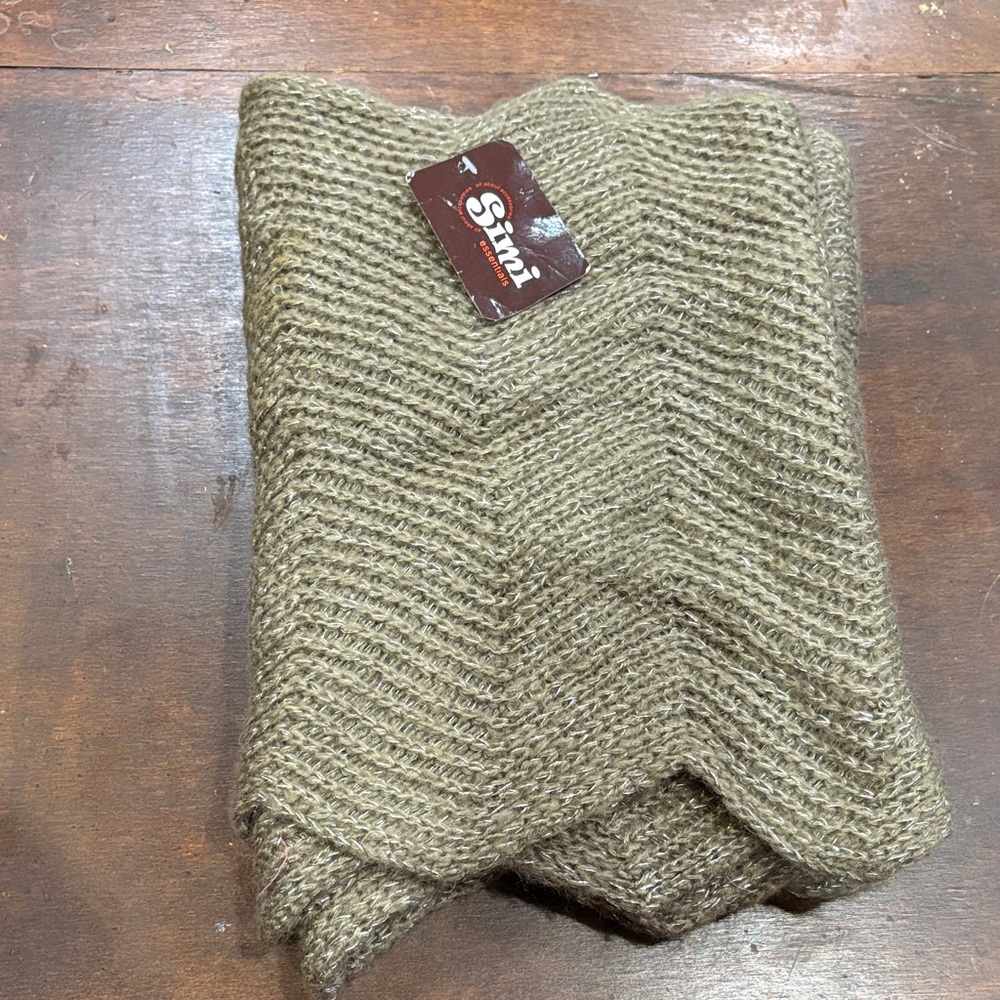 Essentials beige/gray sparkle Knit infinity Scarf